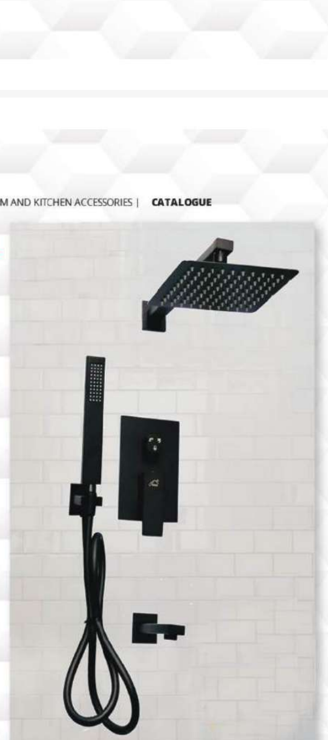 Modern Matte Black Concealed Shower Set