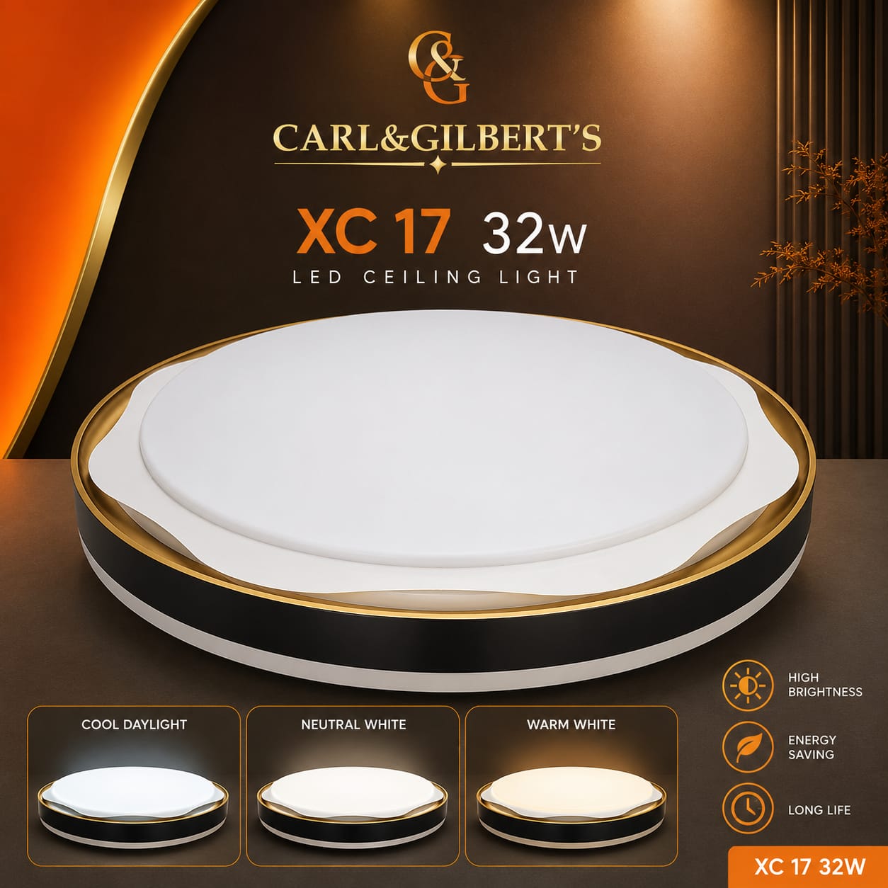 CARL&GILBERT'S XC 17 32W LED Ceiling Light