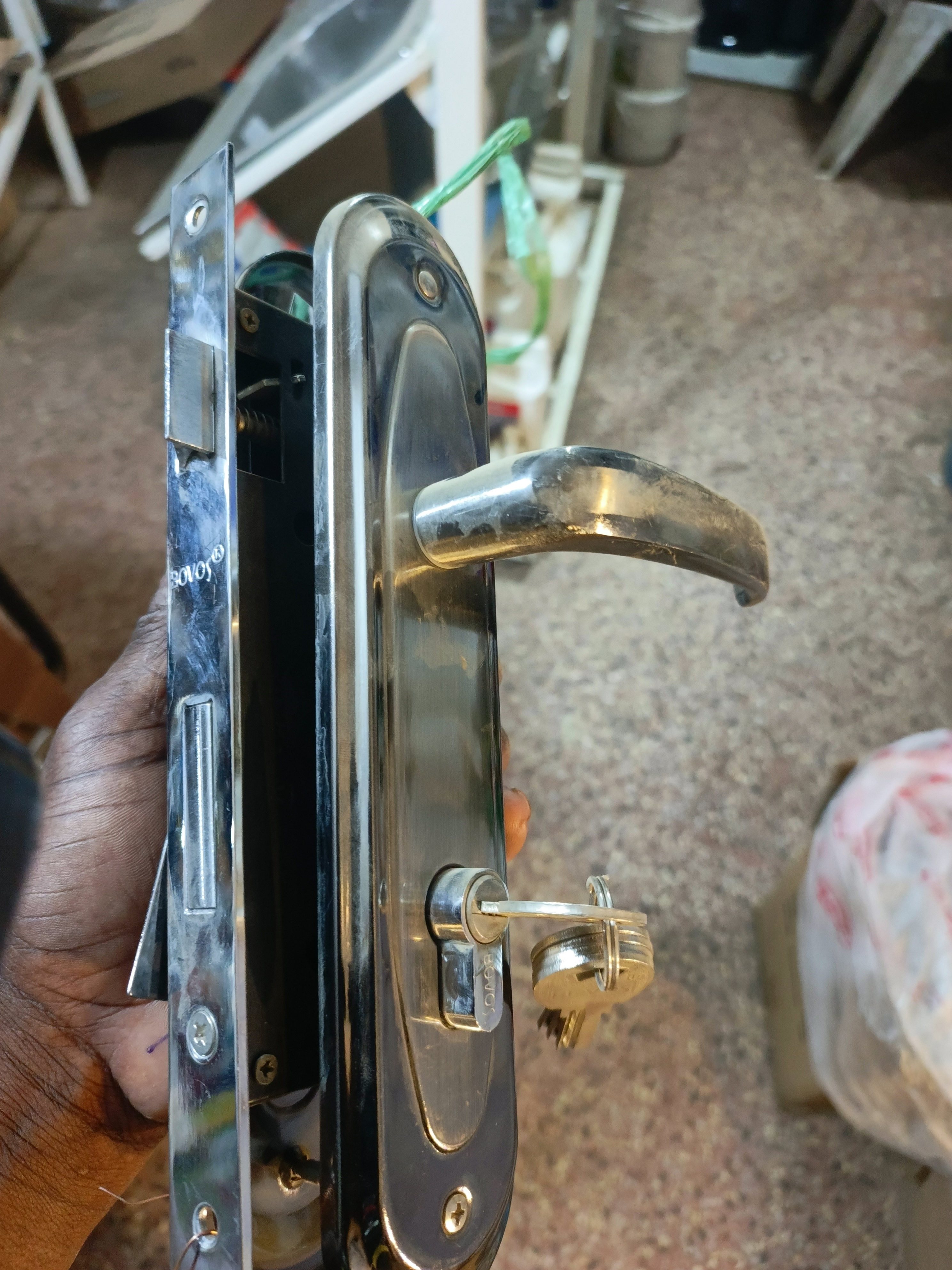 BOVOS Stainless Steel Door Handle Lock Set