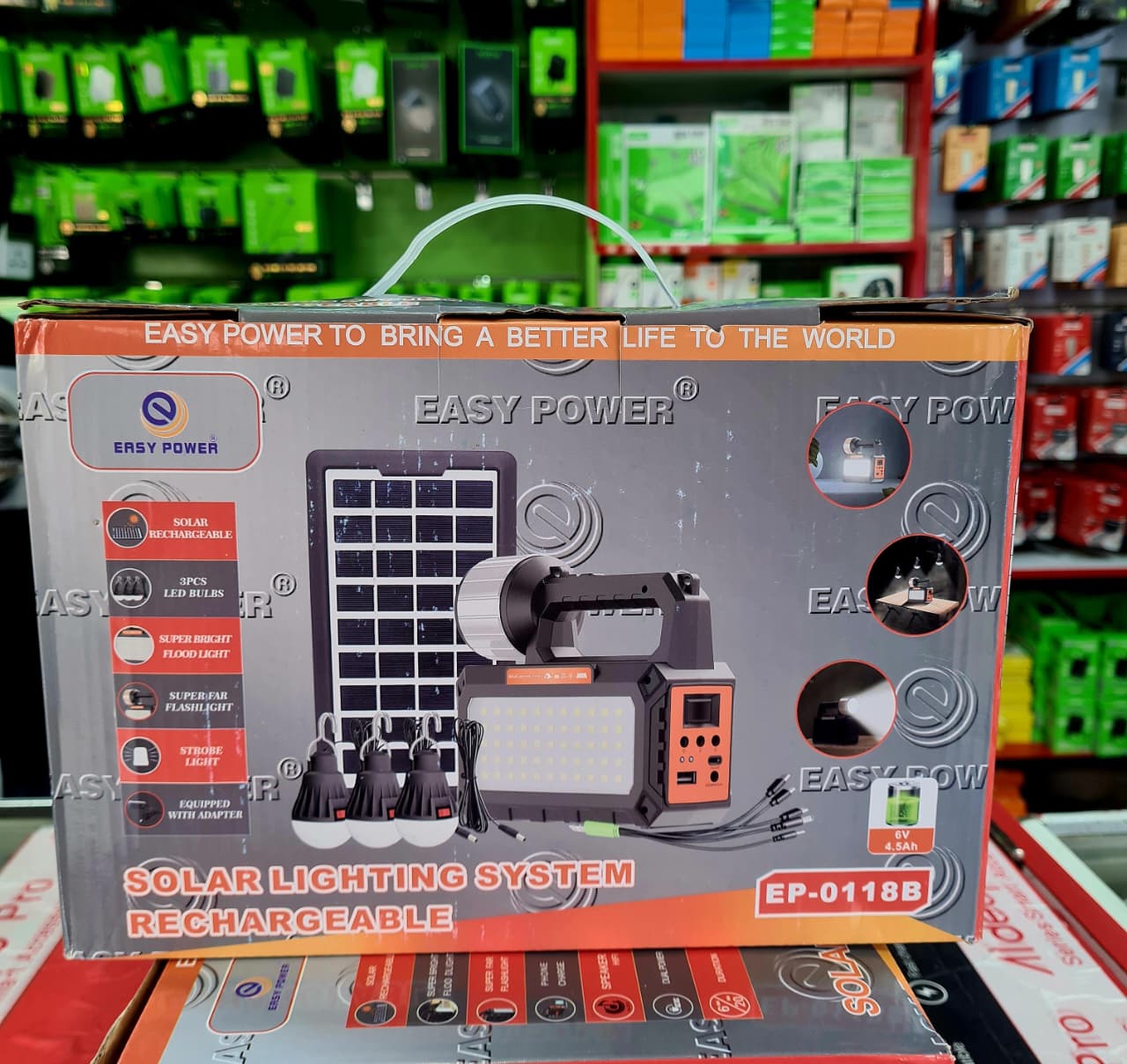 EASY POWER Rechargeable Solar Lighting System EP-0118B