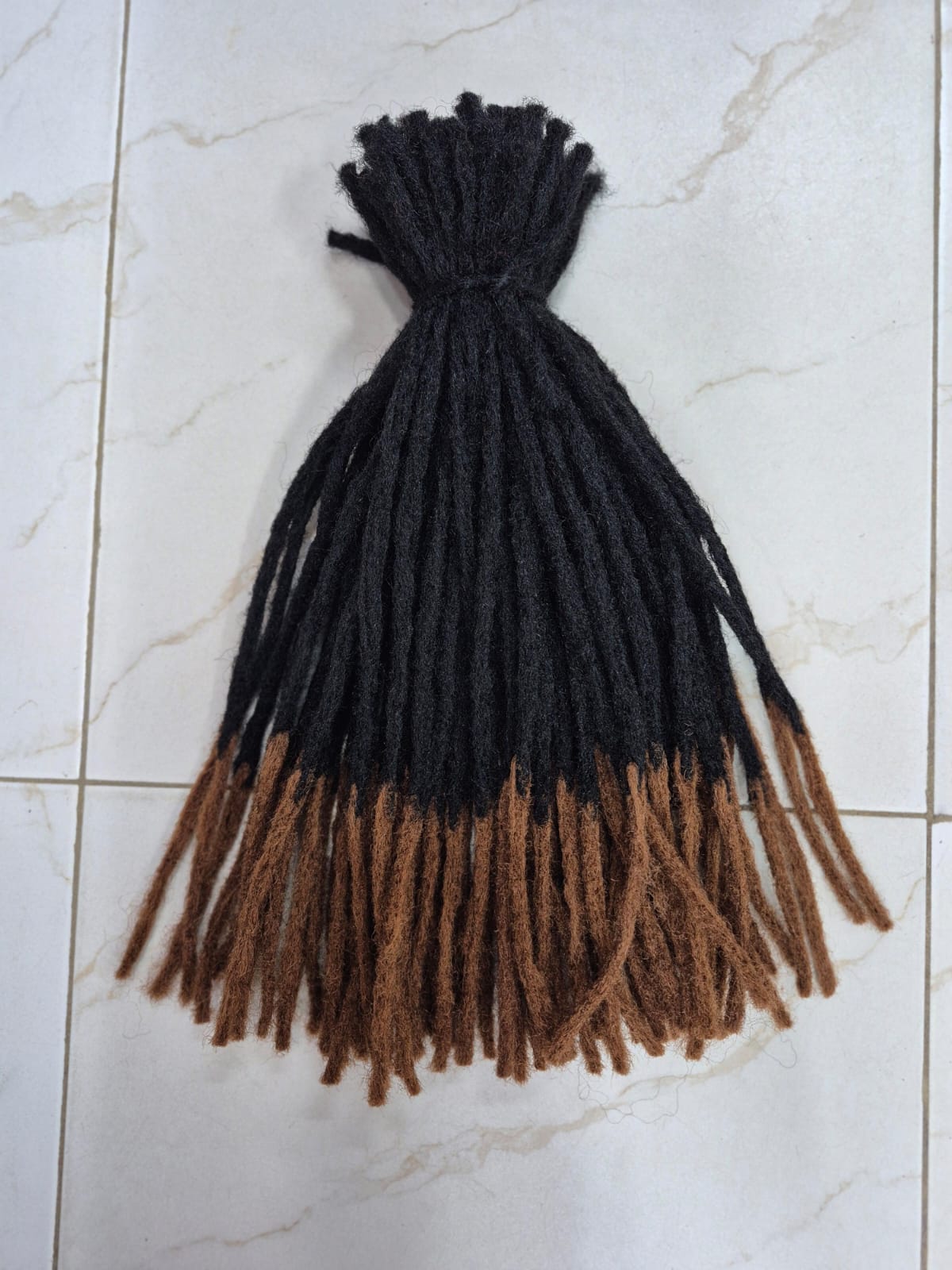 Ombre Black and Brown Dreadlock Extensions
