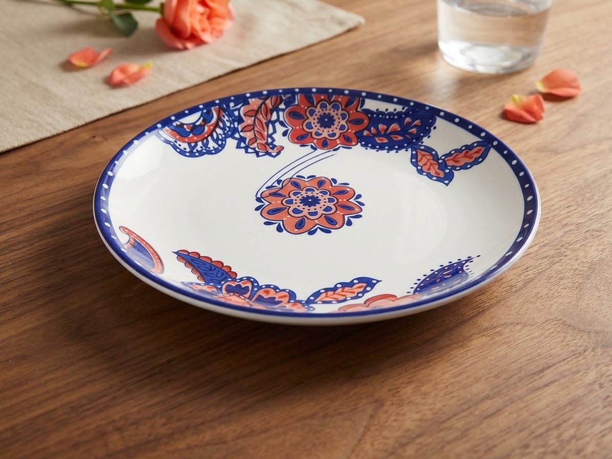 Floral Pattern Ceramic Plate