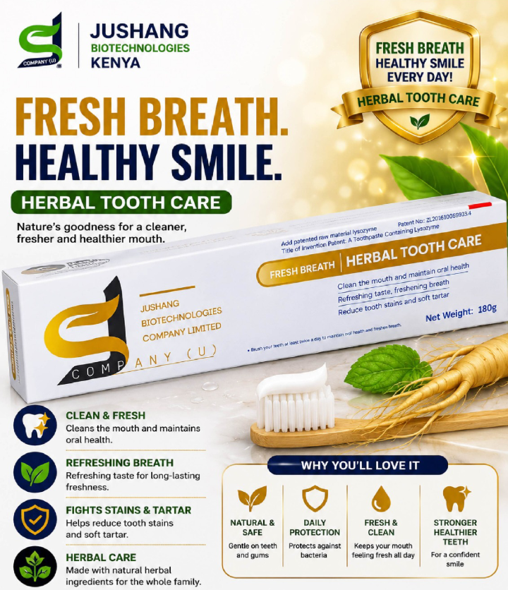 Jushang Herbal Tooth Care Toothpaste 180g